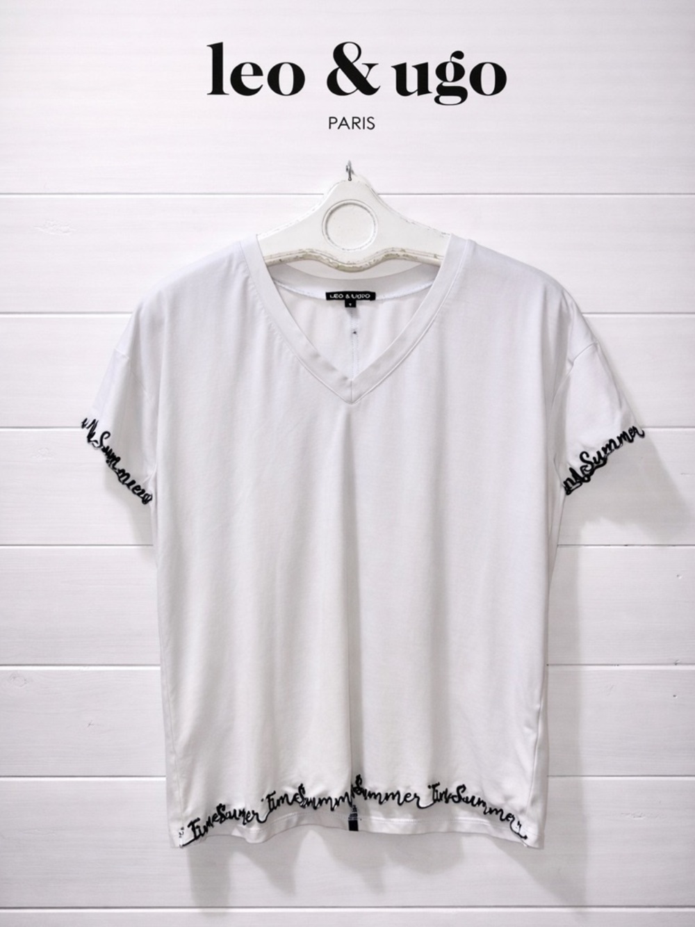 LEO & UGO White T-Shirt - Size 4 /L